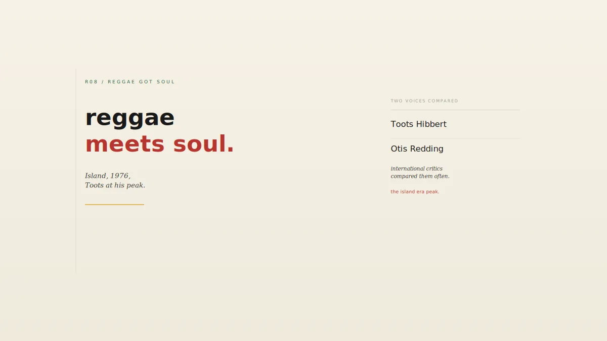 Reggae Got Soul 앨범 노트 – 아일랜드 시대 The Maytals의 정점